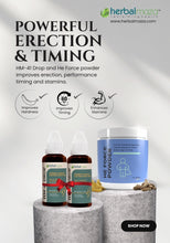 HM-41 Drops + He-Force Powder Combo for Male Vitality (Pack of 2)