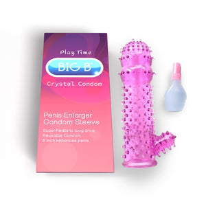 Big B Crystal Condom with Dragon Dots & C-Spot Stimulation Hood