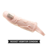 Rocket Vibrater Condom ,  6.29 INCH VIBRATING PENIS EXTENSION EXTENDER COCK SLEEVE GIRTH ENHANCER FOR MEN